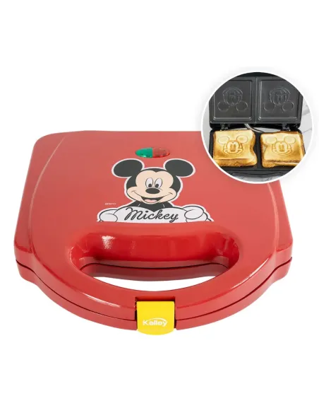 A Tres Click | Sanduchera KALLEY Mickey Mouse de Disney K-DSM101R Color Rojo $ 89.900 $ 75.546 Kalley Cocina 7705946926485