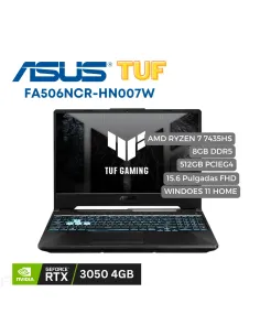 A Tres Click | Portátil Asus TUF FA506N AMD Ryzen 5 7535HS, 512GB PCIE SSD, 24GB DDR5, 15.6 FHD, RTX 2050 4GB GDDR6 $ 4.200.000 $ 3.024.000 Asus Portátiles & Notebook 