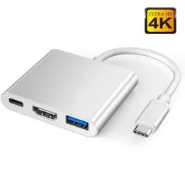 Convertidor De USB C a USB 3.1, HDMI 4k y USB C
