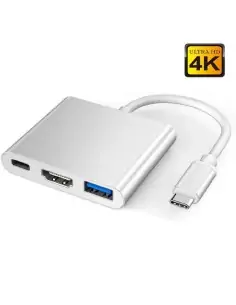 Adaptador USB C a USB 3.1, HDMI 4k y USB C