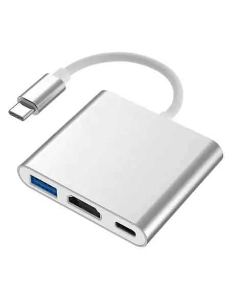 A Tres Click | Convertidor De USB C a USB 3.1, HDMI 4k y USB C $ 79.400 $ 49.916 Generic Convertidores de Video 