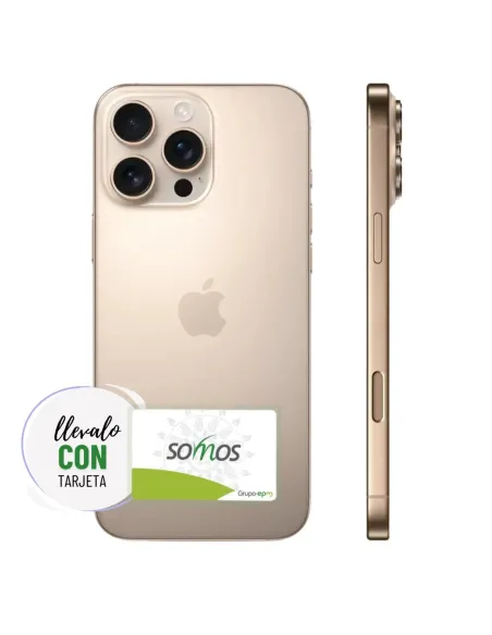 A Tres Click | Celular Iphone 16 512GB E-Sim Color Desert Titanium $ 6.681.370 $ 4.210.947 APPLE Apple 