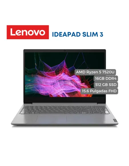 A Tres Click | Portátil Lenovo V15 G4 AMN AMD Ryzen 5 7520U, 16GB DDR4, 512GB SSD, 15.6" FHD $ 3.599.000 $ 2.087.420 Lenovo Portátiles & Notebook 