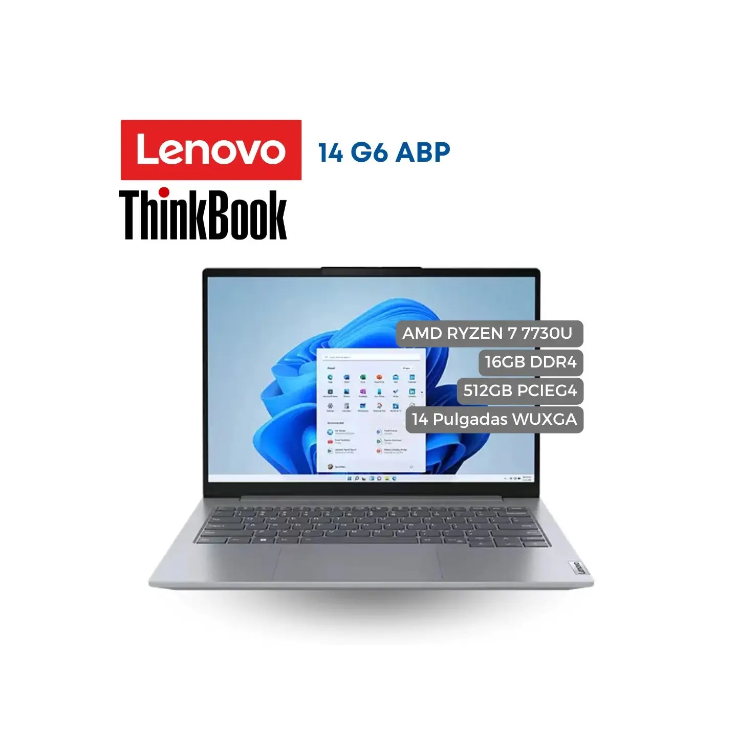 atresclick.com | Portátil Lenovo ThinkBook 14 G6 ABP AMD Ryzen 7 7730U, 16GB DDR4 , 512GB SSD, 14" WUXGA