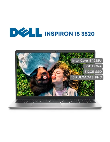 A Tres Click | Portatil DELL Inspiron 15 3520 Intel Core I5 1235U, 8GB DDR4, 512GB SSD, 15.6" FHD $ 2.749.900 $ 1.787.435 Dell Portátiles & Notebook 