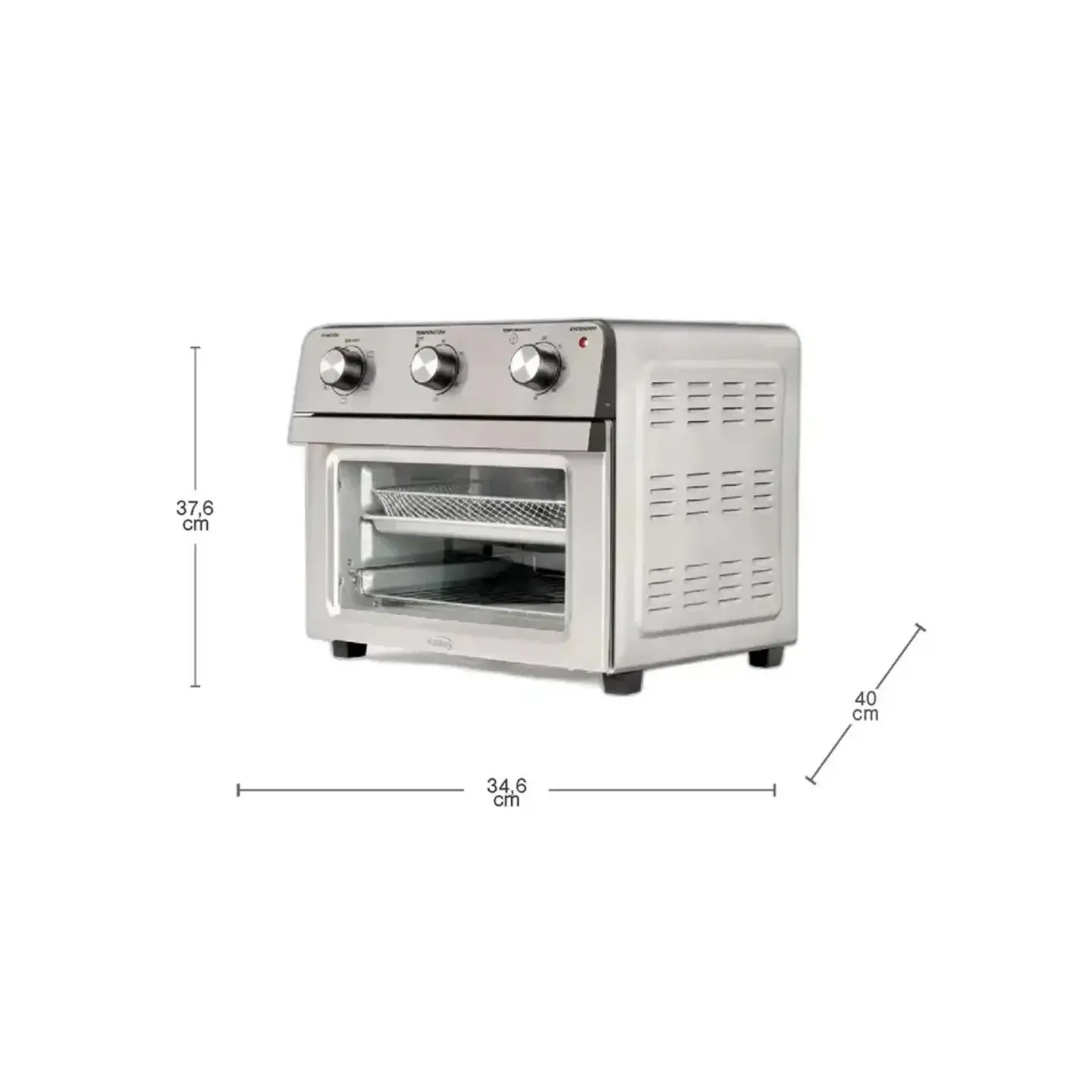 atresclick.com | Horno Tostador KALLEY K-HA20 20 Litros Con Freidora de Aire Plateado