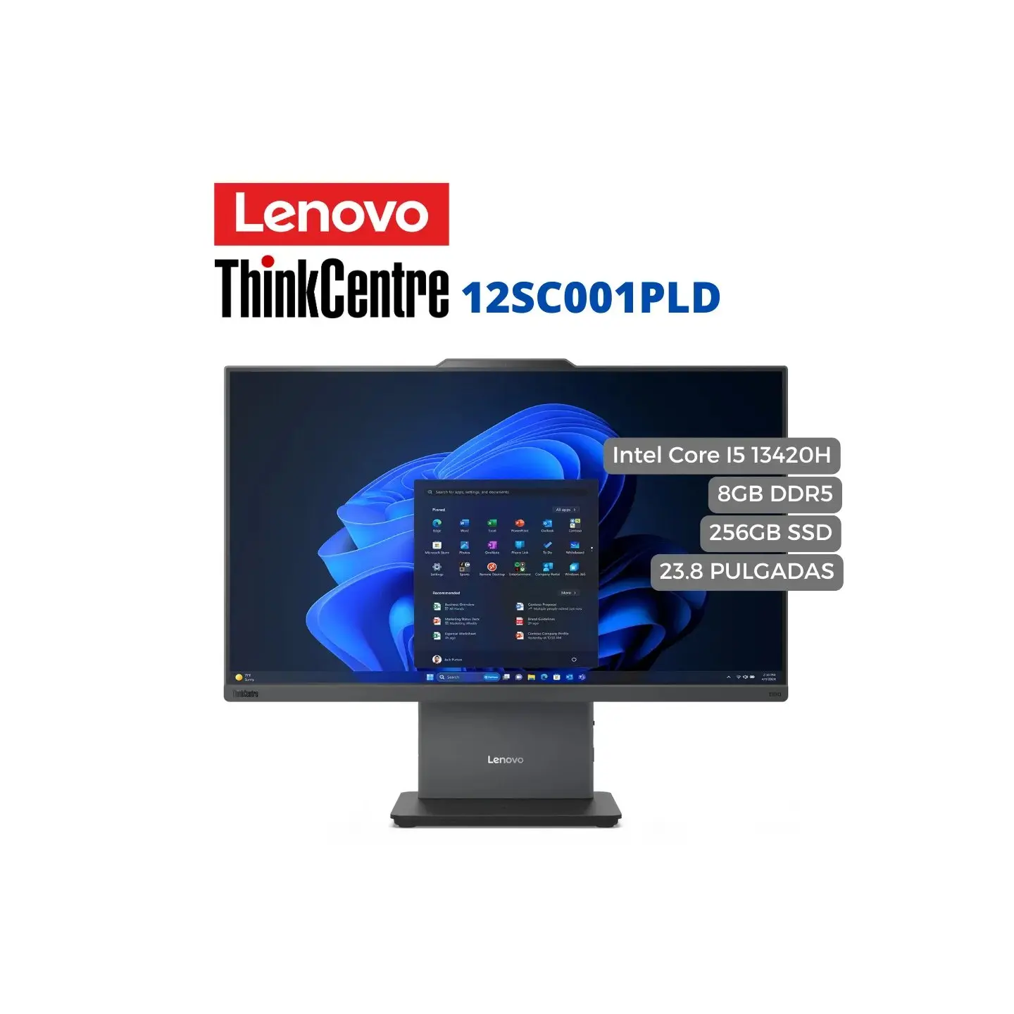 atresclick.com | Computador Lenovo Todo en uno ThinkCentre Intel Core I5 13420H, 8GB DDR5, 256GB SSD, 23.8"