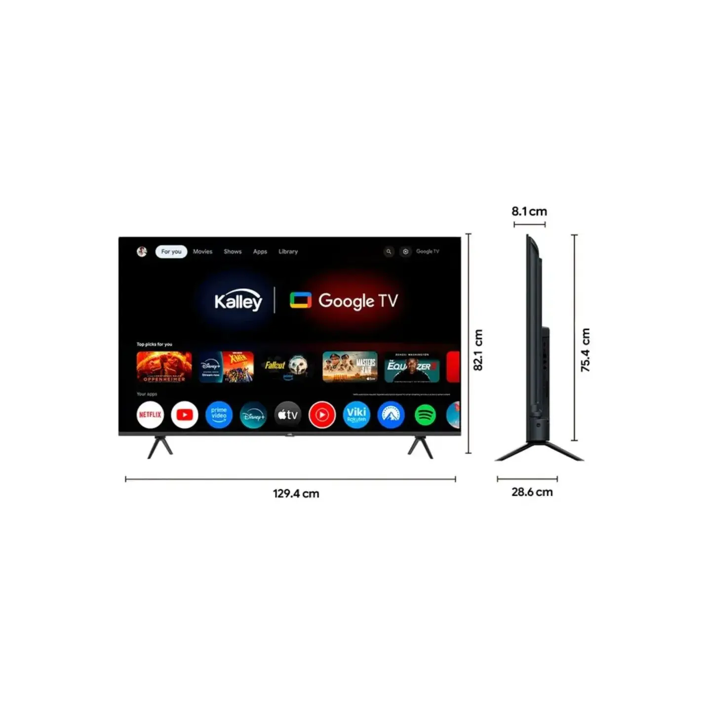 atresclick.com | TELEVISOR KALLEY 58" 149 cm 58GQ405 4K-UHD QLED Smart TV Google