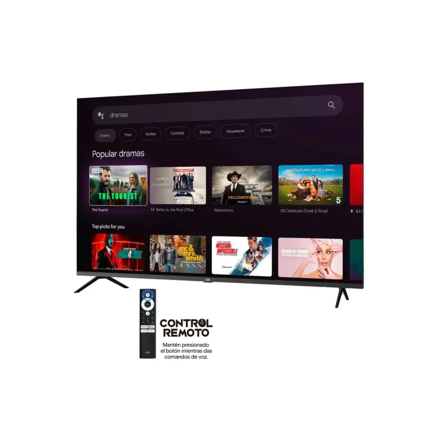 atresclick.com | TELEVISOR KALLEY 58" 149 cm 58GQ405 4K-UHD QLED Smart TV Google
