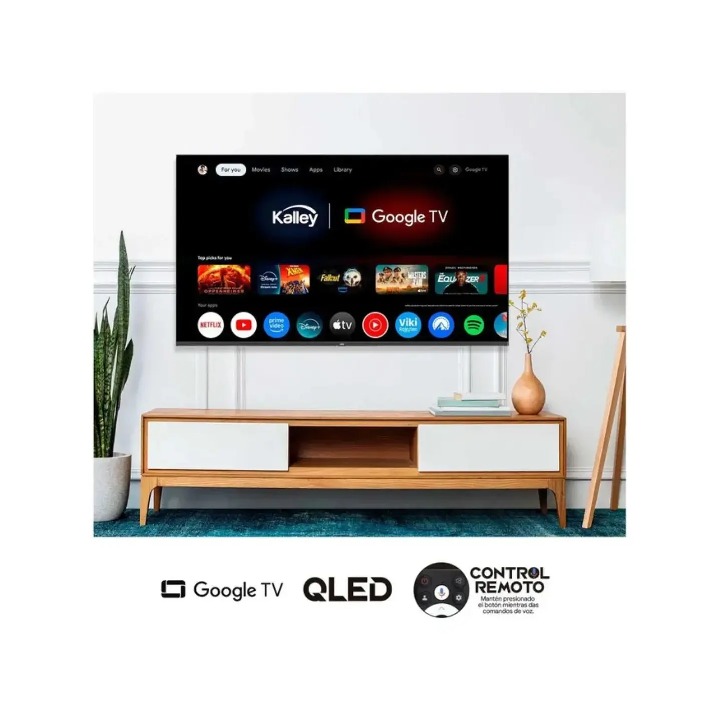 atresclick.com | TELEVISOR KALLEY 58" 149 cm 58GQ405 4K-UHD QLED Smart TV Google