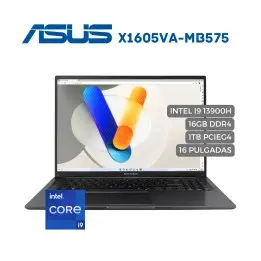 Portátil ASUS X1605VA-MB575 Intel Core i9 13900H 16GB DDR4 1 Tera SSD 16" Pulgadas