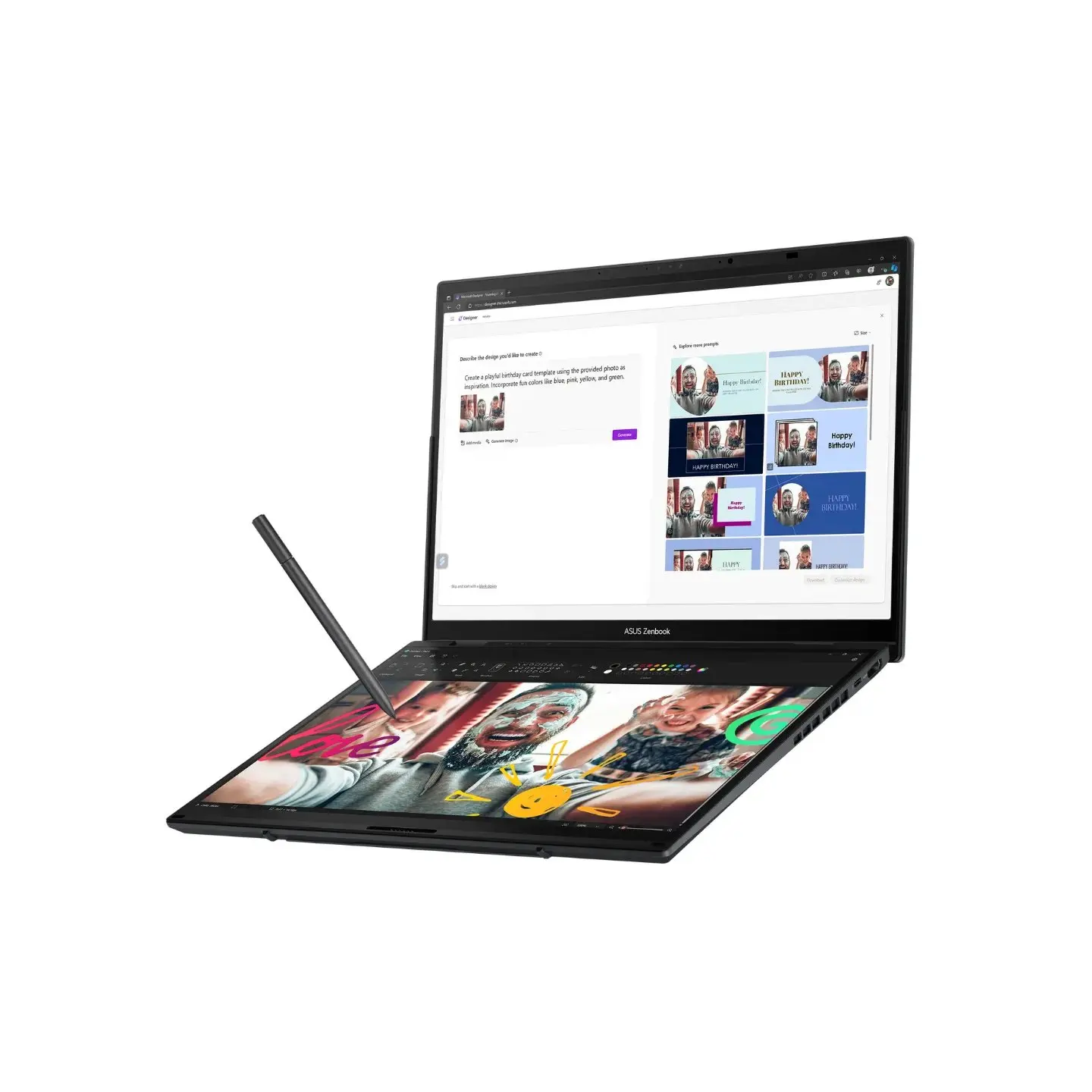 atresclick.com | Portatil Asus Zenbook Duo UX8406CA, Intel core Ultra 9 285H, 1TB PCIeG4, 32GB LPDDR5X, 14" OLED WQ + BEND, W11 HOME