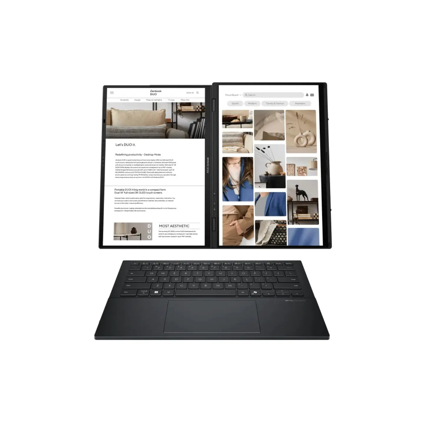 atresclick.com | Portatil Asus Zenbook Duo UX8406CA, Intel core Ultra 9 285H, 1TB PCIeG4, 32GB LPDDR5X, 14" OLED WQ + BEND, W11 HOME