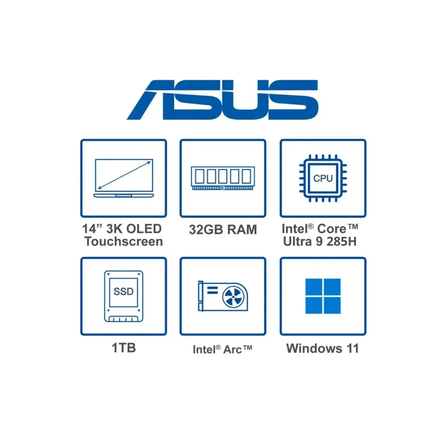 atresclick.com | Portatil Asus Zenbook Duo UX8406CA, Intel core Ultra 9 285H, 1TB PCIeG4, 32GB LPDDR5X, 14" OLED WQ + BEND, W11 HOME