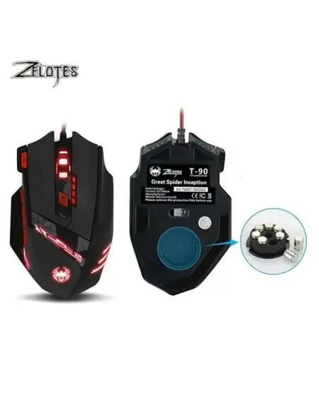 A Tres Click | Mouse Gamer Zelote T-90 9200 Dpi $ 89.600 $ 50.084 Zelote Teclados y Mouse 