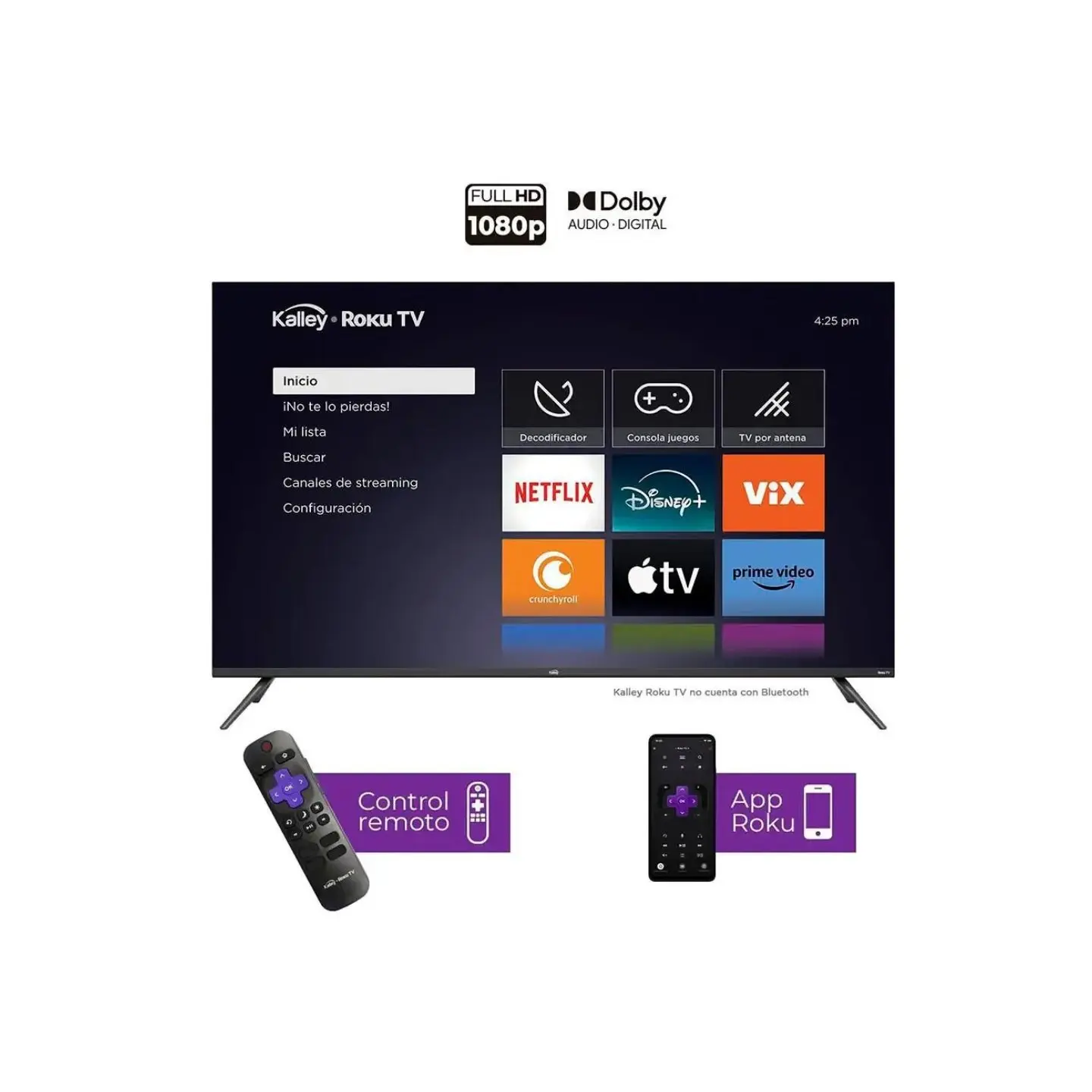 atresclick.com | TELEVISOR KALLEY 40" 100.4 cm 40G200 FHD LED Smart TV Roku TV