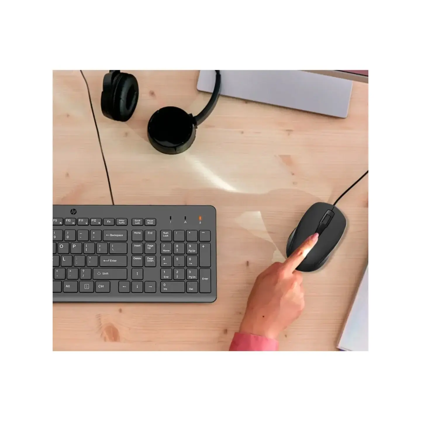 atresclick.com | Combo teclado y mouse Alambrico HP 150 Negro