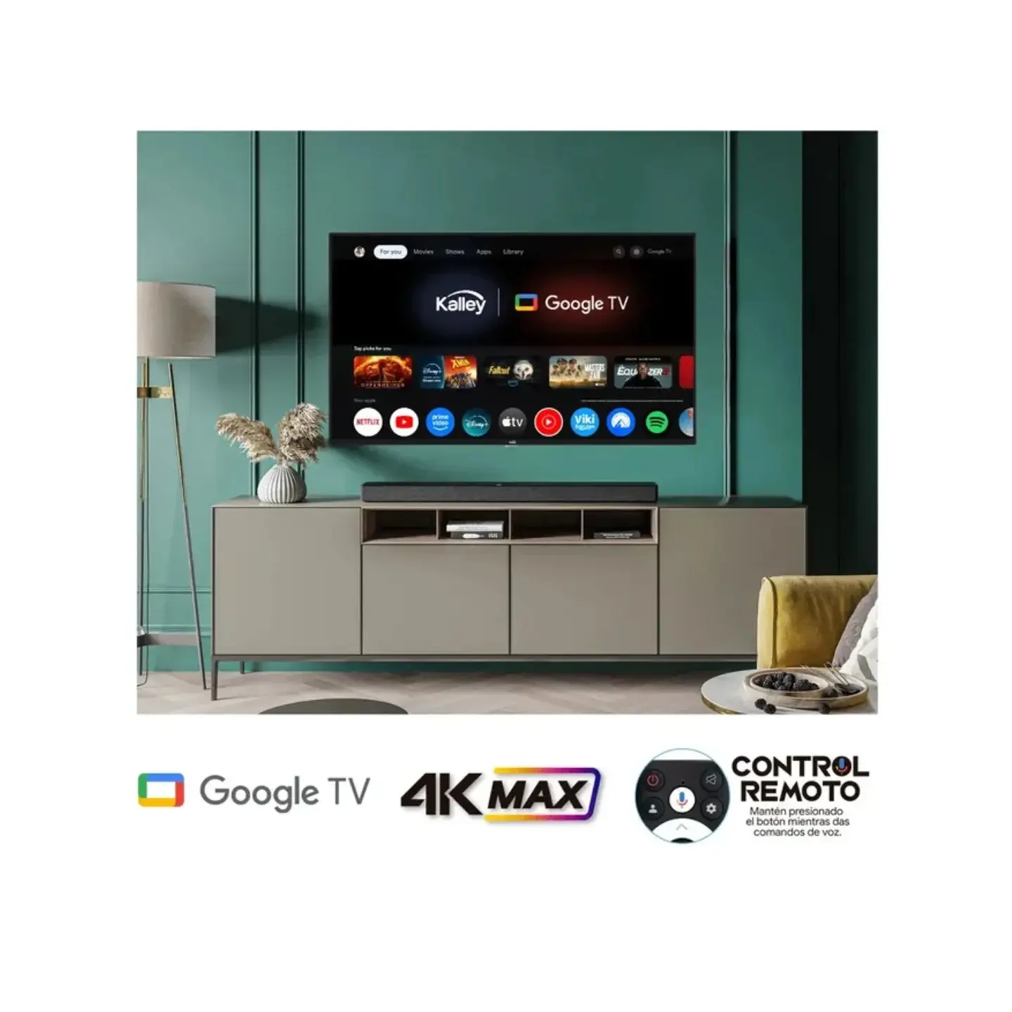 atresclick.com | TV KALLEY 50" Pulgadas 126 cm 50G315 4K UHD MAX LED Smart TV Google