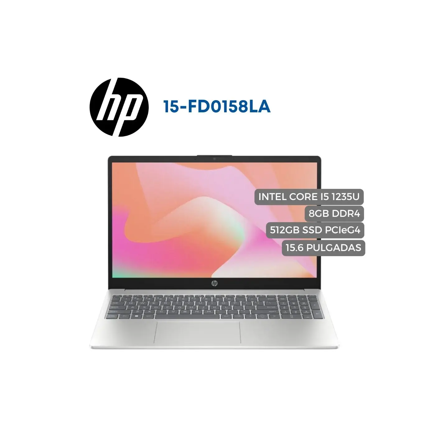 atresclick.com | Portatil HP 15-FD0158la Intel Core I5 1235U, 8GB DDR4, 512GB SSD, 15.6"